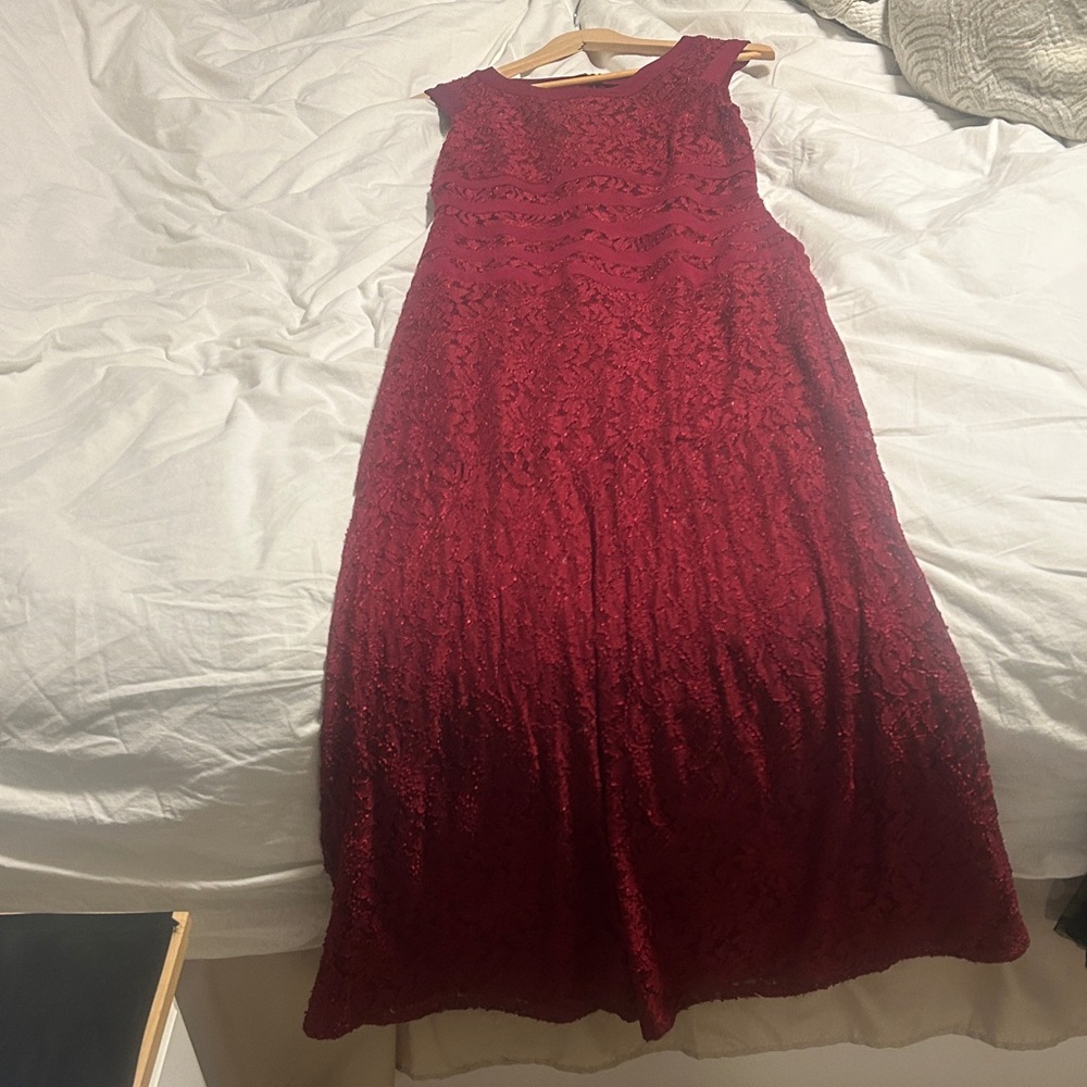 Enfocus Studio Red Lace Dress